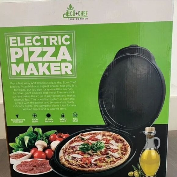 #102 Eco+Chef 1500W ELECTRIC PIZZA MAKER.